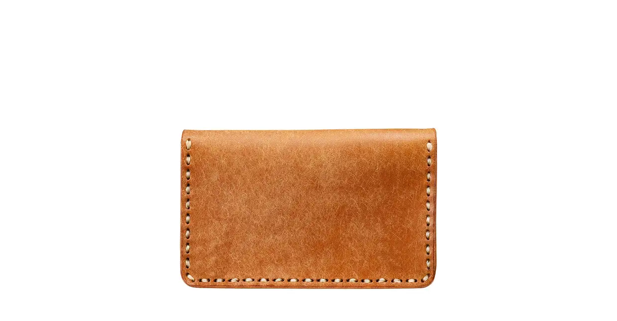 豊岡財布 haaki Leather カードケース HLC500 コニャック /  カード入れ 名刺入れ 革 革小物 牛皮革 メンズ レディース プエブロレザー 手縫いのステッチ ハンドメイド シンプル デザイン 無地 KOMOREBI 木和田正昭商店