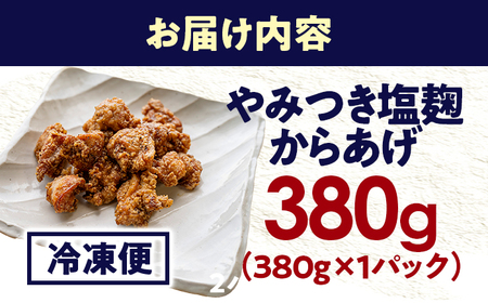 やみつき 塩麹からあげ ×1パック  手作り唐揚げ 胡椒香る Kitchen Boo 冷凍 / 甘辛味 お弁当 おつまみ ジューシー 小浜市 / タカノ 【配送不可地域：北海道・沖縄・離島】[BFEF003]