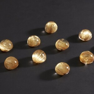 K18YGタイチンキャッツアイルチルクォーツ リング6mm(Fr005)
