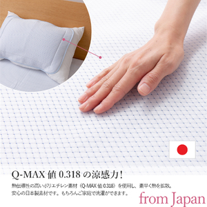  【日本製】エコアイスプレミアム冷感パット　(まくら用)  寝具 冷感 まくら用 敷パット 枕カバー 
