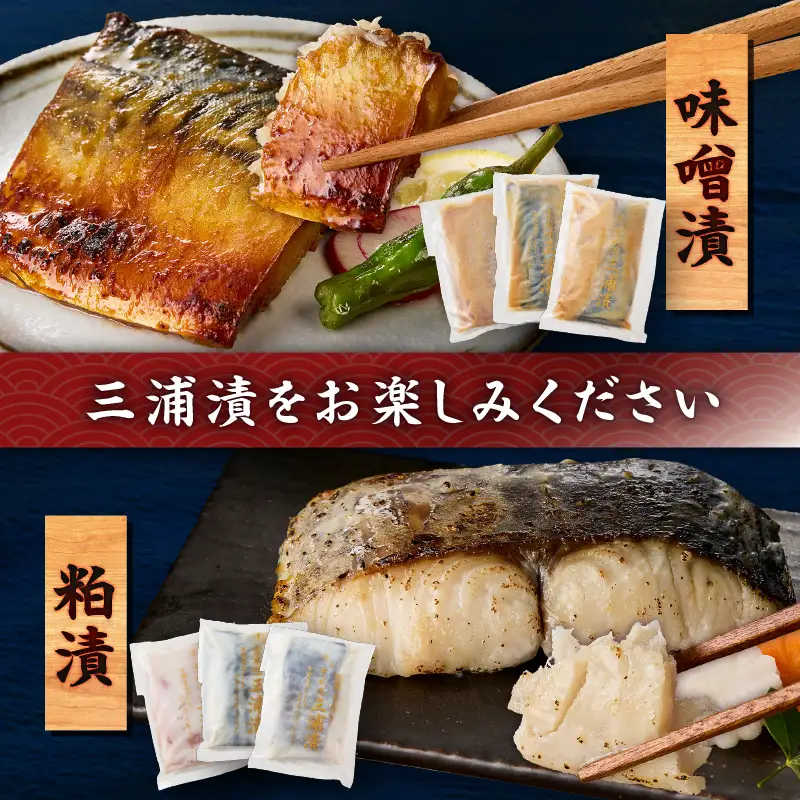 三崎 の 贅沢 特製 手作り 味噌漬 & 粕漬 3種 食べ比べ 9枚セット M012-001 冷凍 加工品