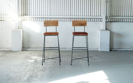 SK COUNTER CHAIR -本革- ダークブラウン 椅子