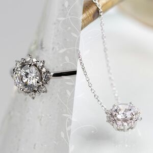 ダイヤ 指輪 pt900 ダイヤモンドリング & ダイヤモンドネックレス 合計1.2ct （RP-MR1202-MN770）鑑別書 保証書 ケース 付 ジュエリー 宝石 アクセサリー ペンダント 宝石 プラチナ ギフト プレゼント 贈り物 記念日 お祝い 誕生日 人気 高級 山梨県 西桂町【n0612_liz_A】