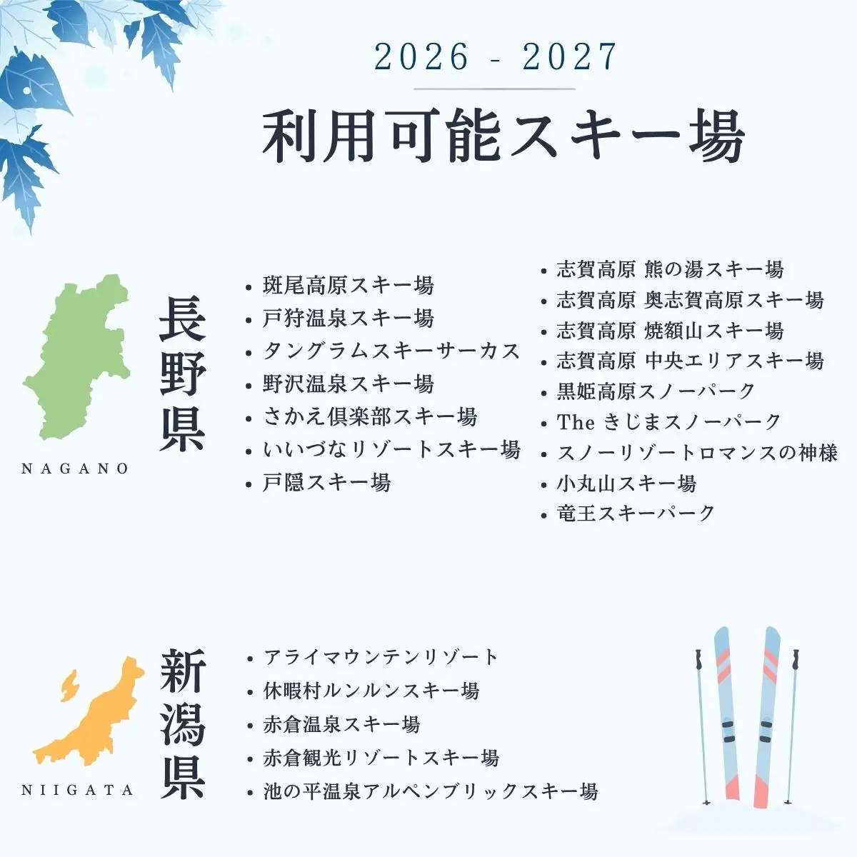 早割共通リフトクーポン券 信越自然郷スーパーバリューチケット 2026-2027 