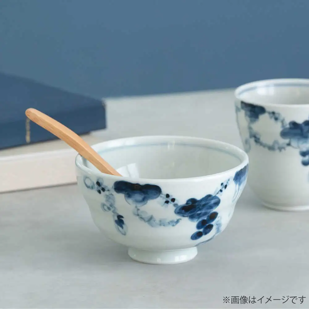 【波佐見焼】染付葡萄 ひさご碗 食器 ボウル【西海陶器】[OA494]