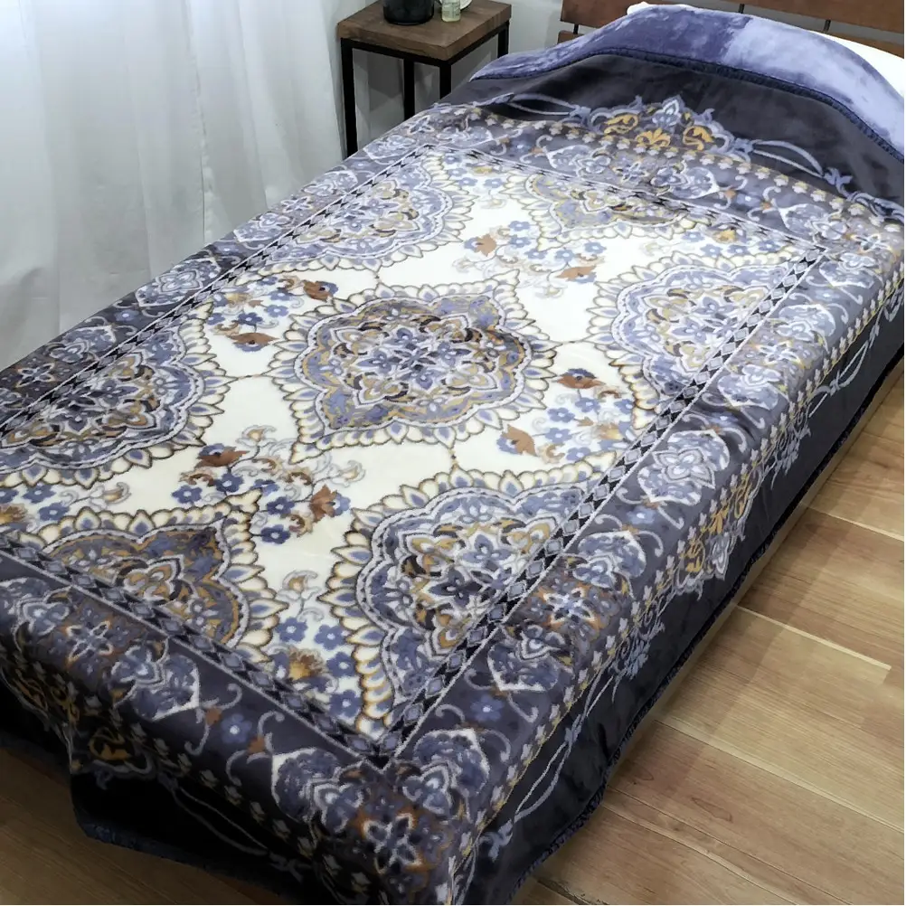 【シングル2枚組】吸湿発熱シルキータッチ2枚合わせ毛布(140×200cm)×1セット（ピンク1枚・ブルー1枚）  YO-4800-2P