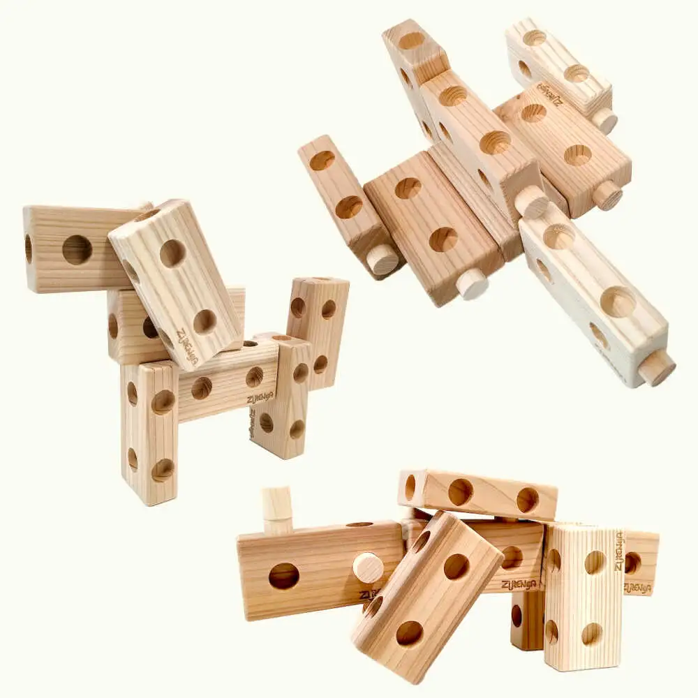 知育玩具 木製ブロック ズレンガmini 8ピース [AQBH016] 知育