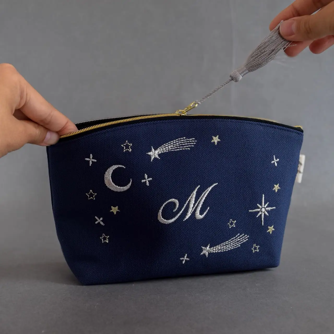 星空の刺繍ポーチ【A】| 栃木県 那珂川町 送料無料