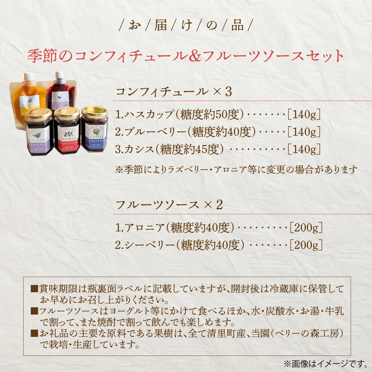 季節のコンフィチュール＆フルーツソースセット KYSD001