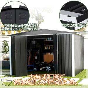 メタル シェッド（ダブルドア）ハイキューブ 10×10フィート ※物置 倉庫 スチール物置 屋外収納