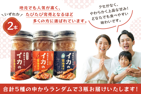 ご飯のお供 あぶらみそ イカ 醤油漬け 3本 ランダムでお届け