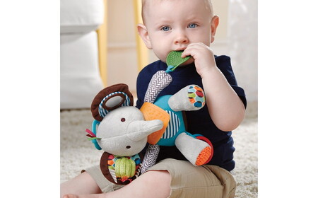 ダイパーケーキ/バンダナバディーズ/エレファント ／ おむつケーキ 出産祝 ギフト 贈り物 女の子 男の子 赤ちゃん ベビー ベビーギフト ぬいぐるみミラー 歯がため カシャカシャ音 おむつ 紙おむつ Sサイズ おもちゃ 千葉県 No.344-02
