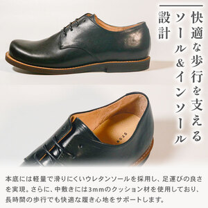 【 レザー 】 ダービーシューズ 黒 23.5cm 革靴 レザーシューズ