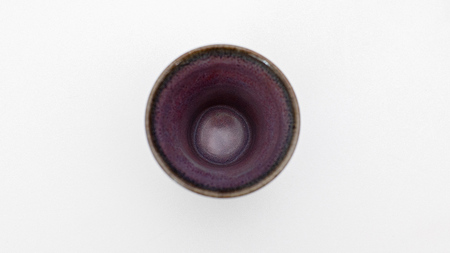 【 燿彩窯変紫焔釉 】 ぐい呑み （ 小野寺裕司 作 ） 径約6.6cm×高さ約6.0cm