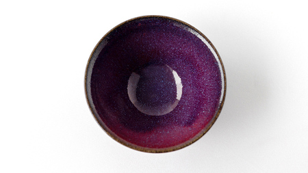 【 燿彩窯変紫焔釉 】 抹茶茶碗 （ 小野寺裕司 作 ）径13.7cm×高さ6.5cm
