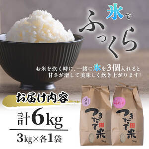 ≪令和7年産≫ お米食べくらべ6kg (つや姫・ひとめぼれ 各3kg) 登米市産 お米 おこめ 米 コメ 白米 ご飯 ごはん おにぎり お弁当 【芳泉農園株式会社】tm541