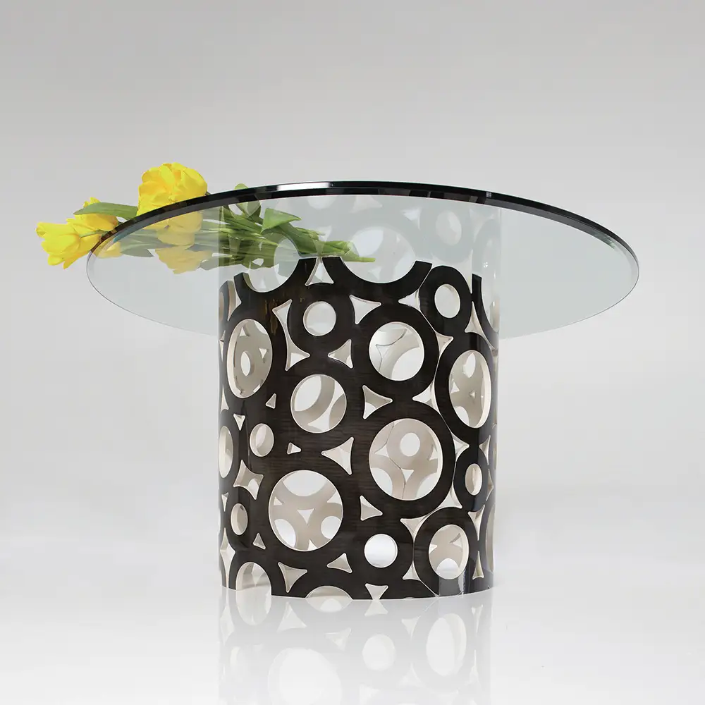 Bubbles Table G1300 ／ 家具 テーブル バブルス 円 オリジナル家具 ブランド MATSUOKA マツオカ 松岡家具製造 高級感 上質 エレガント ラグジュアリー ワンランクアップ 洗練 ディテール 広島県 No.1140