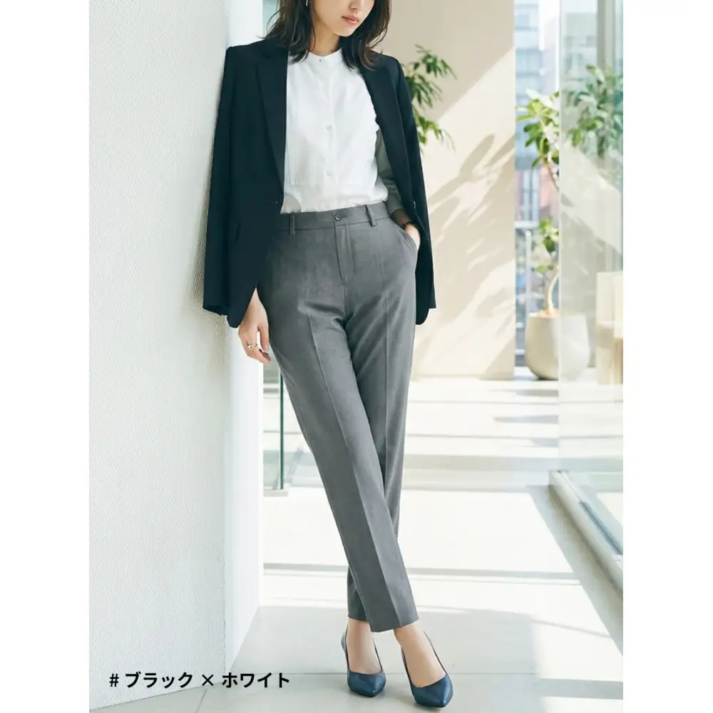 【B-THREE/ビースリー】きちんとラクチン レディース テーパードパンツ(770460)