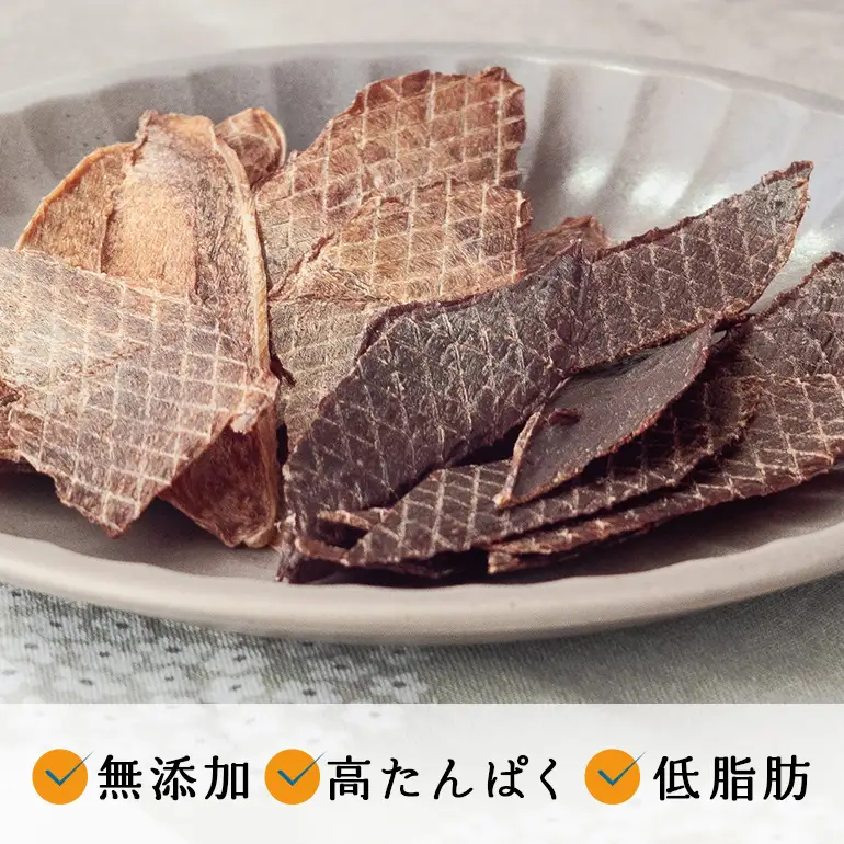 鹿ジャーキー (犬用おやつ)  添加物不使用 国産 ペットフード お肉 おやつ いぬ ドッグフード ジビエ ドライ 猪肉 鹿肉 犬