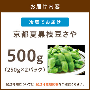 【数量限定】京都夏黒枝豆さや 500g（250g×2パック）（2027年7月中旬～発送） 枝豆