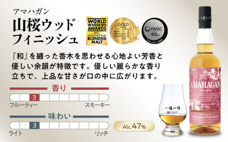 ウイスキー アマハガン 700ml×2本セット（ミズナラ・山桜） [AQBX118]