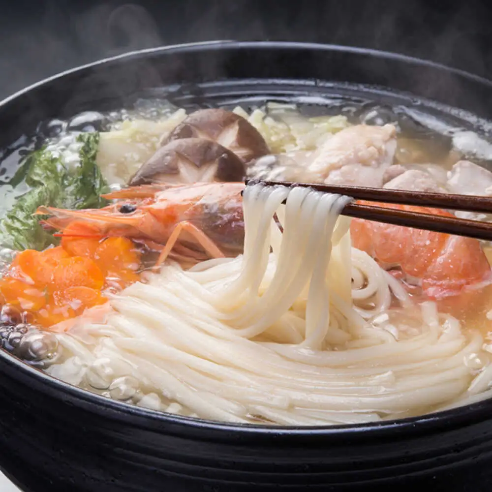 【国産小麦100%】島原 手延 うどん 山道うどん 木箱入り 960g (160g×6袋) 12人前 / うどん ウドン 麺 乾麺 / 南島原市 / そうめんの山道[SDC015]