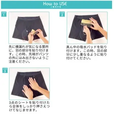 ピタガード 100 尿漏れパッド 男性用 横漏れ用パッド付き 吸水シート ブラック【1683181】