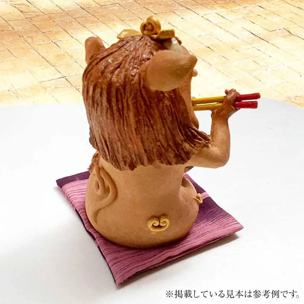 【工房嬉楽】ウチナーそばおいシーサー（小）焼き物 小物 インテリア 沖縄 やちむん 沖縄市 / コザ工芸館ふんどぅ[BCAU018]