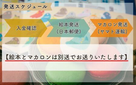 【絵本の代金の一部はこども食堂へ寄附されます】 絵本 「だれでものいえへ」と、おばけマカロン18個セット