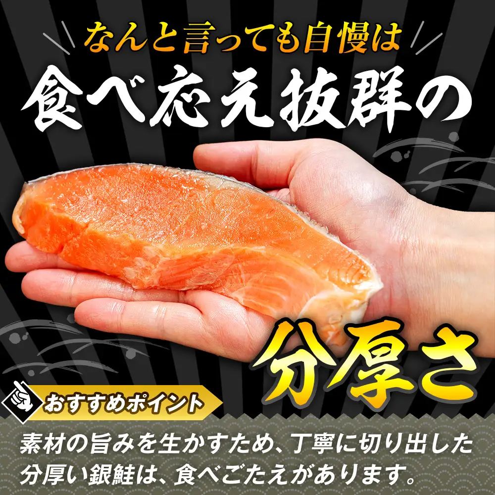塩銀鮭（甘口） 1.8kg（20~24切れ） | 北海道 津別町 銀鮭 塩鮭 さけ しゃけ サーモン 海鮮 切身 厚切り 魚介類 冷凍 パック おかず 和食 洋食 朝食 送料無料