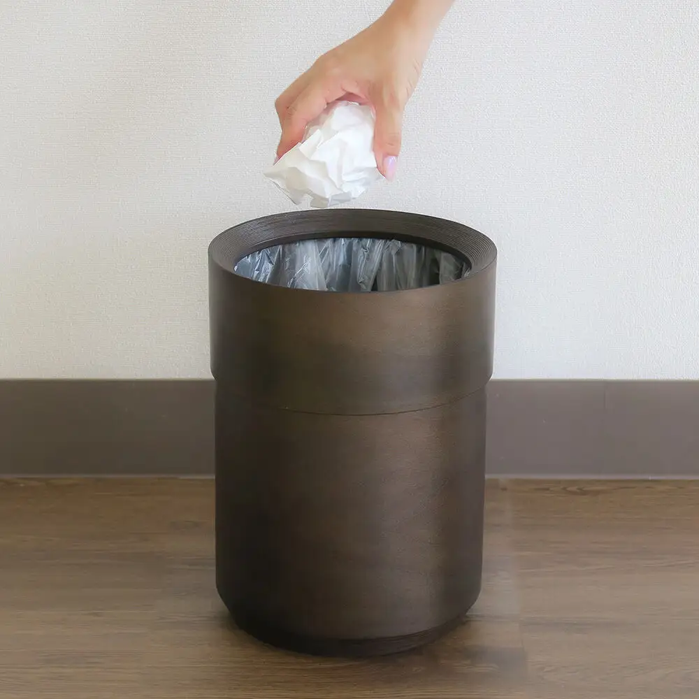 BUNACO 袋の見えないダストボックス（ダークブラウン） ブナコ ゴミ箱 木製家具 おしゃれ  シンプル