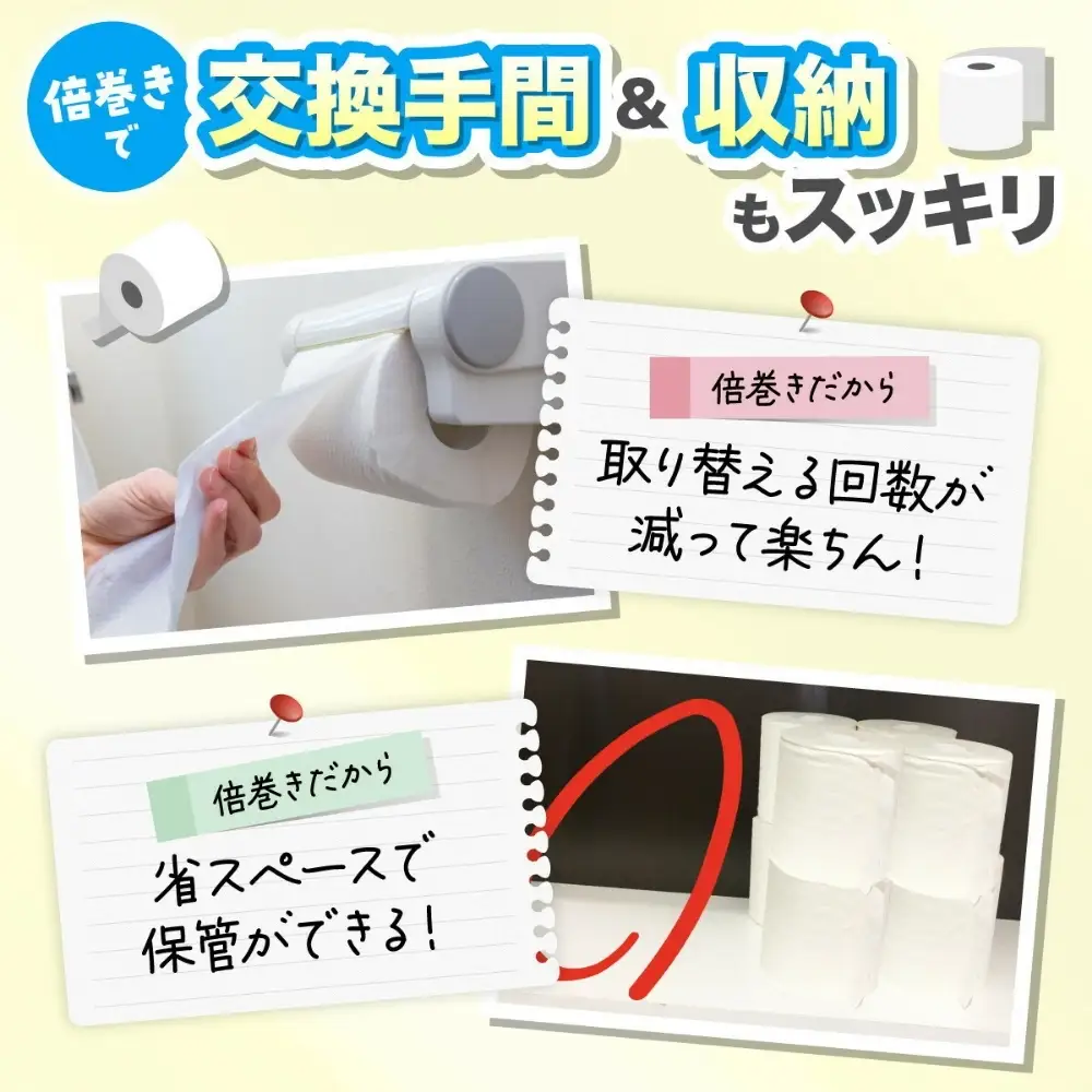 トイレットペーパー水玉ロングエコノミー150ｍ×24個【福岡市】
