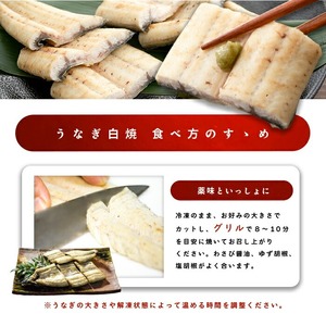 【訳あり】鹿児島県大隅産！楠田の極うなぎ白焼き 10尾(計2.7kg以上・1尾あたり270g～299g) 国産 鹿児島県産 鰻 真空 冷凍 白焼き うなぎ 訳あり wa0-004