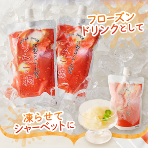 江刺りんごジュース りんごの滴（パウチタイプ） 195ml×24個 ストレート果汁100%[A0049]