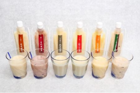 麹屋さんの甘酒（濃縮タイプ）６種類セット 各180g 純米 江刺りんご 玄米 古代米 いなきび [AD001]