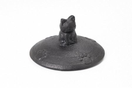 南部鉄器 鉄瓶 南部型ねこ 0.8L 【村上怜 作】 IH調理器 伝統工芸品 やかん ケトル キッチン用品 食器 日用品 雑貨[Y0052]