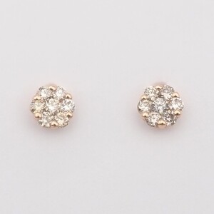 K18PG 0.2ct ダイヤモンド ピアス　FFP-000342