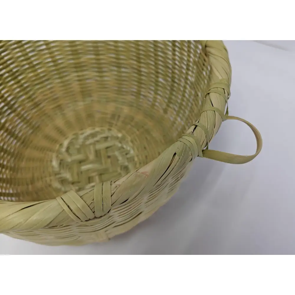 【品切れ中】ぶら下げ耳付き！「米研ぎザル 小(3合用)」富士北麓”勝山”スズ竹細工 山梨県認定郷土伝統工芸品