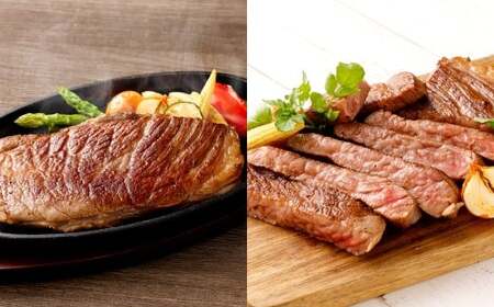 なぎビーフ ステーキ 300g （300g × 1） ＆ 焼き肉カット 300g （300g × 1） 計600g ／ 肉 にく ニク お肉 おにく 牛肉 牛 うし ステーキ 牛ステーキ ビーフステーキ 焼肉 やきにく 焼肉用 国産牛 国産 岡山県産 岡山県 美咲町 冷凍
