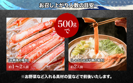 カット済み 生冷ずわい蟹しゃぶしゃぶセット 1kg ABB177