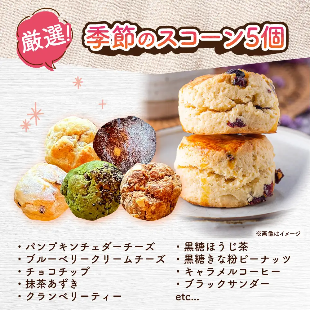おまかせスコーン 5個セット スコーン 詰め合わせ 焼き菓子 冷凍 ギフト 朝食 おやつ 沖縄市 / ZEBRA.Bagel[BCAE018]