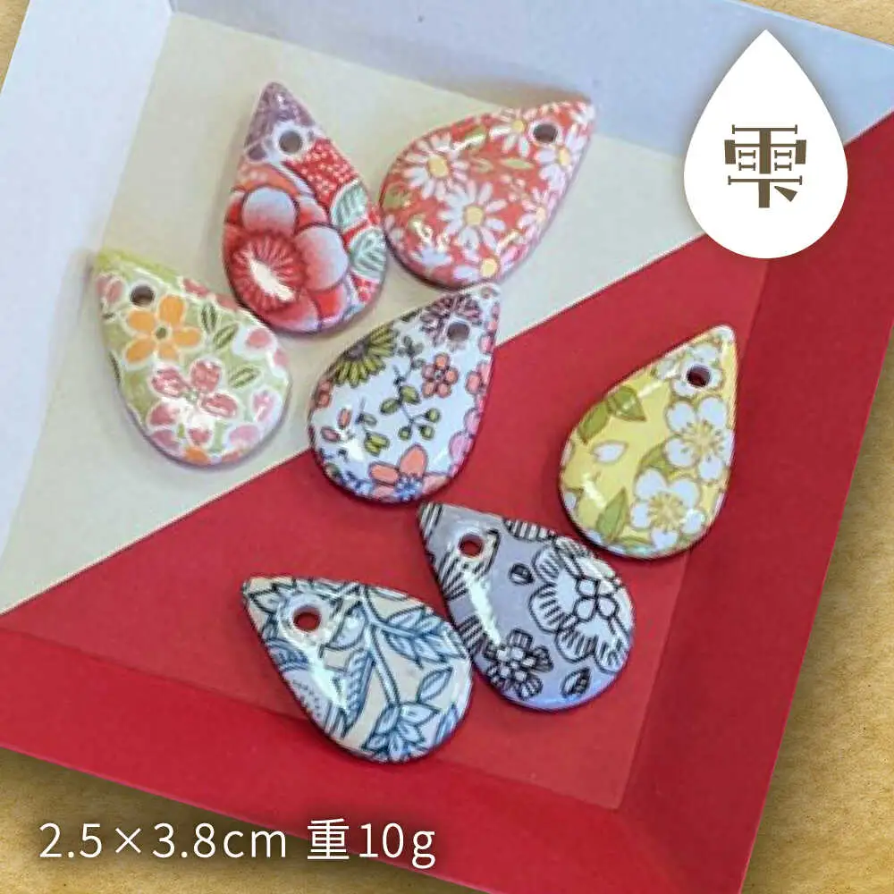 【波佐見焼を使用】 波佐見焼ネックレス（丸と雫）ペンダント 【東彼商工会女性部波佐見支部】[XG03]