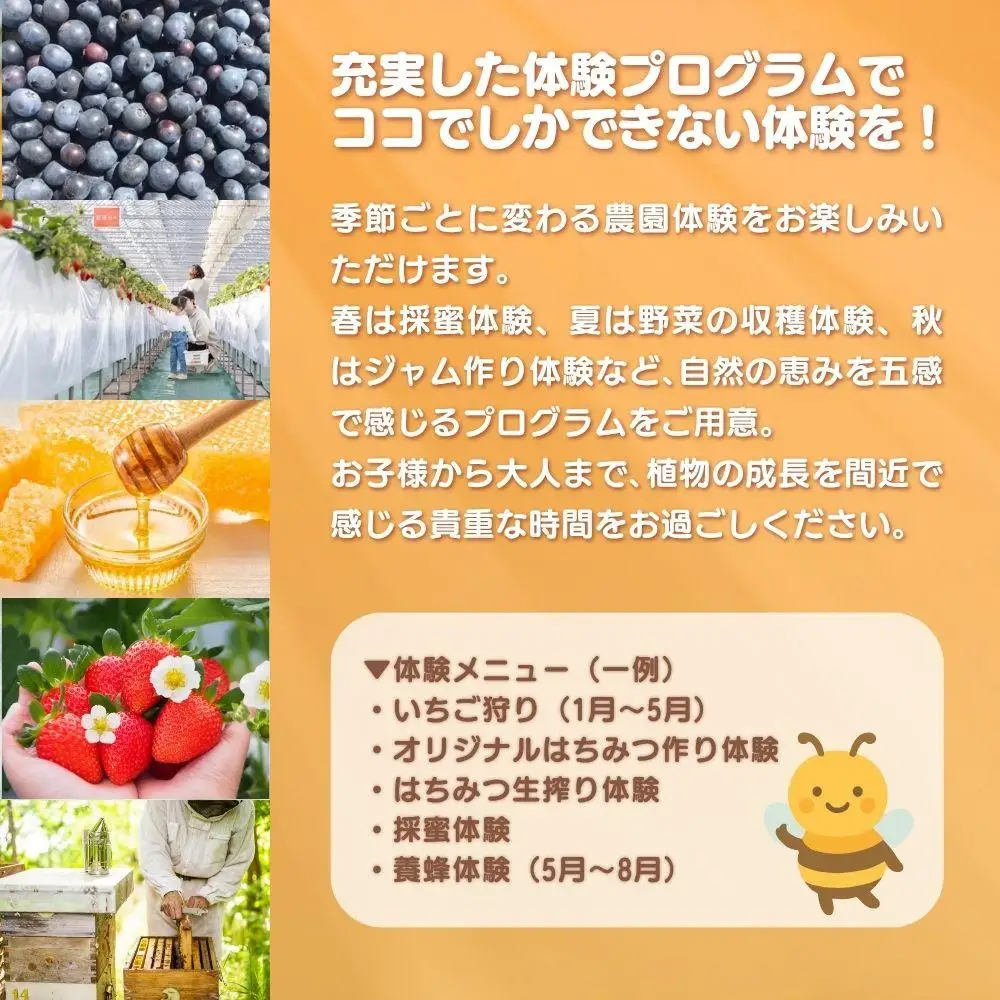［山田みつばち農園］体験割引チケット（2000円分）049-a001