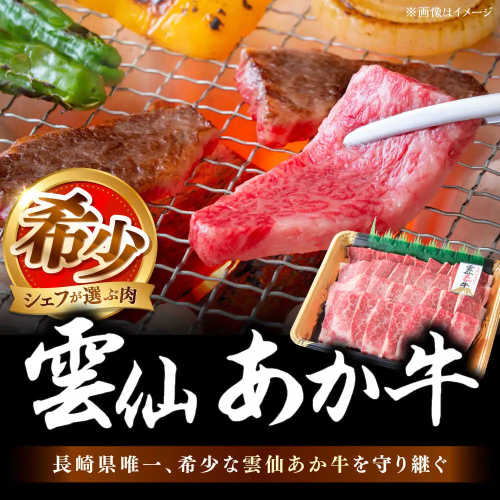 【希少】雲仙 あか牛 焼肉用 500g / 国産 長崎和牛 牛 牛肉 冷凍 / 南島原市 / 株式会社高田牧場[SGQ007]