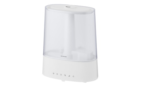上給水超音波ハイブリッド加湿器 AHM-HUT55A-W ホワイト 加湿器 アイリスオーヤマ ハイブリット加湿器 卓上 おしゃれ 6L ハイブリット式 オフィス 寝室 上から給水 上部給水 タンク付き デジタル表示 おやすみモード