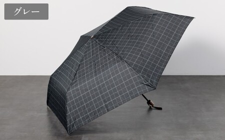 【カラーが選べる】紳士チェック柄大判 65㎝ラクミニ 折りたたみ傘 グレー 傘 雨傘 雨具 メンズ コンパクト 携帯 福岡県 筑後市