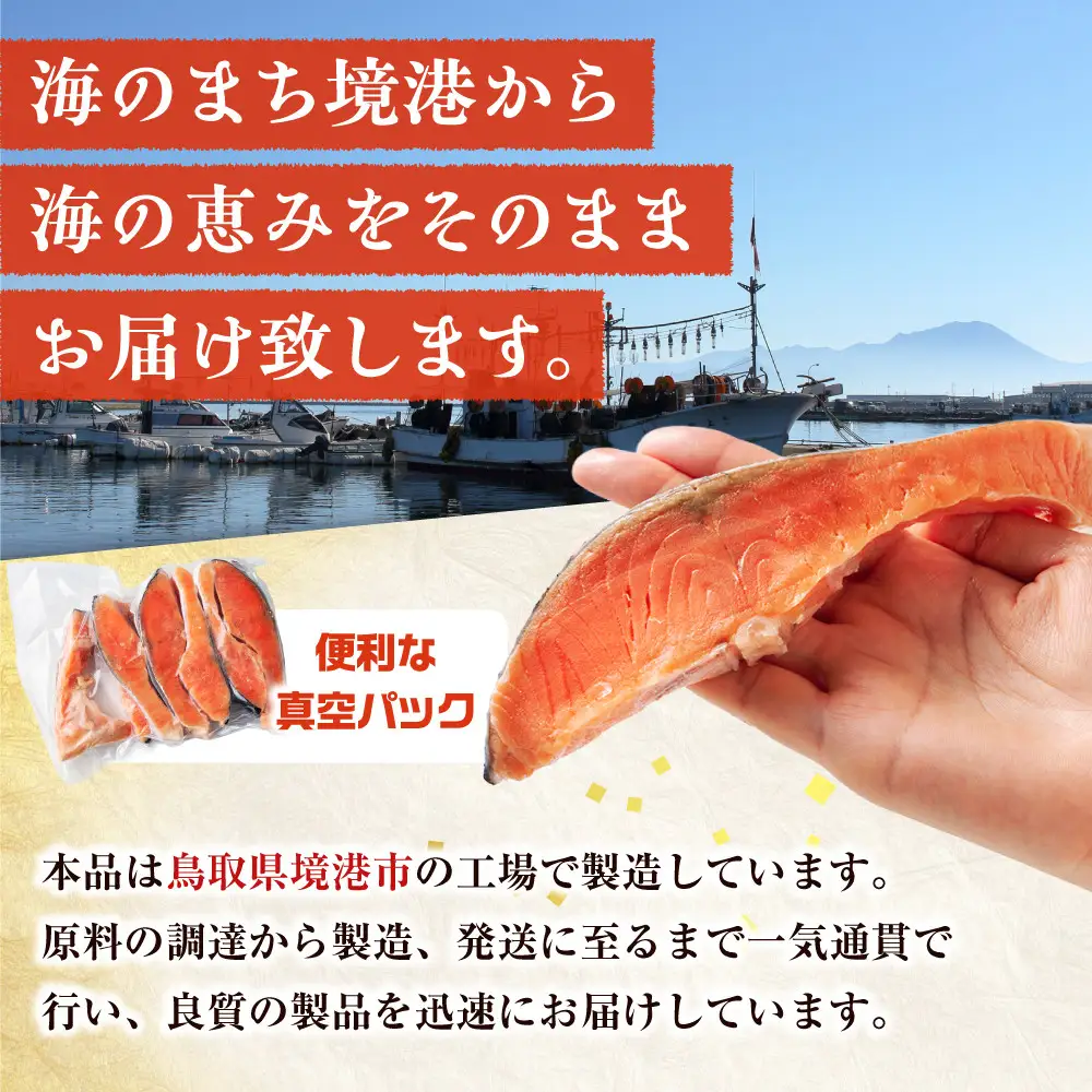 ＜訳あり＞チリ産銀鮭定塩切身(1.2kg)【鳥取県 境港市】