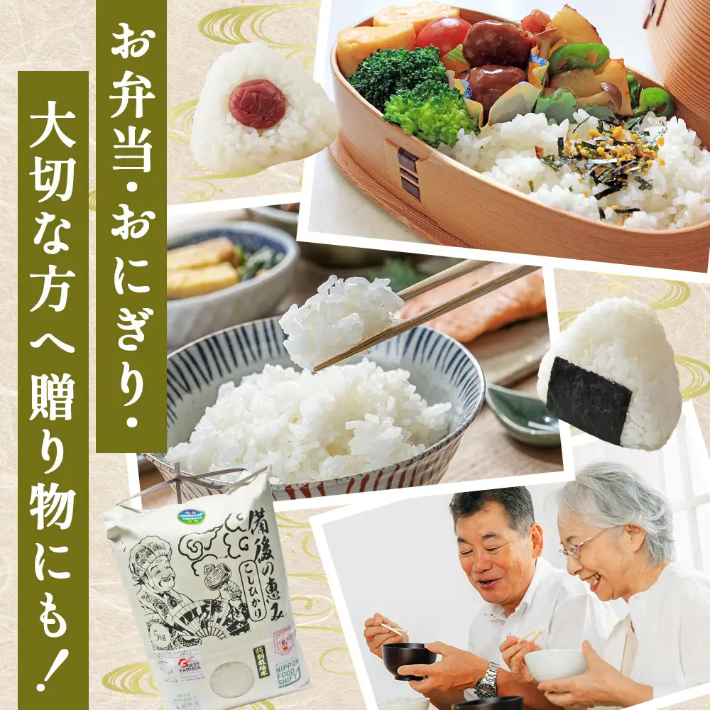 コシヒカリ 備後のめぐみ 5kg 【広島県産】 農家直送 こだわり栽培米 ／ お米 米 こめ 精米 白米 5kg 5キロ 栽培期間中 農薬5割減 化学肥料5割減 国産 産地直送 産直 お取り寄せ こだわり 特別栽培 食味 おいしい おすすめ 広島県 No.1173