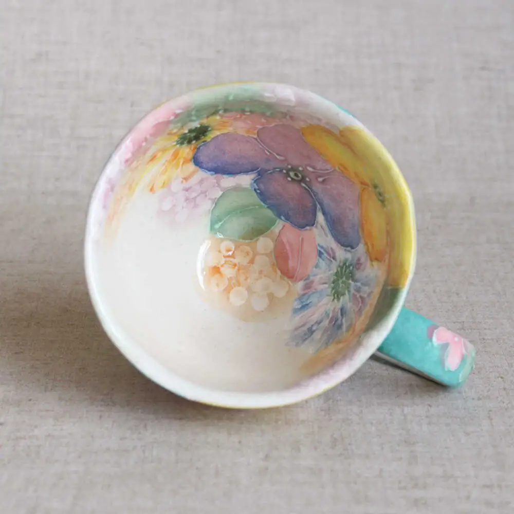 【瀬戸焼】「工房 ゆずりは」 彩優花 マグカップ 1個 【松本陶器株式会社】 / マグ 食器 コーヒーカップ ティーカップ / 瀬戸市[BBDX015]