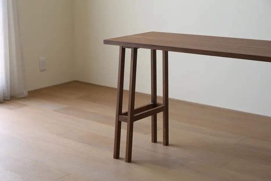 【開梱設置】高野木工 プレーンデスク SET9 ウォルナット（W150×D45cm）【10年保証】
